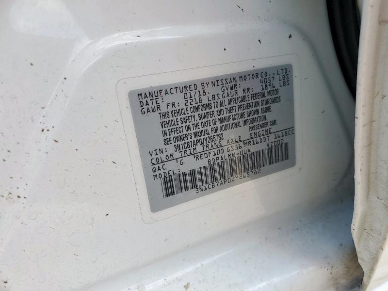 2018 NISSAN SENTRA SR - 3N1CB7AP0JY265782