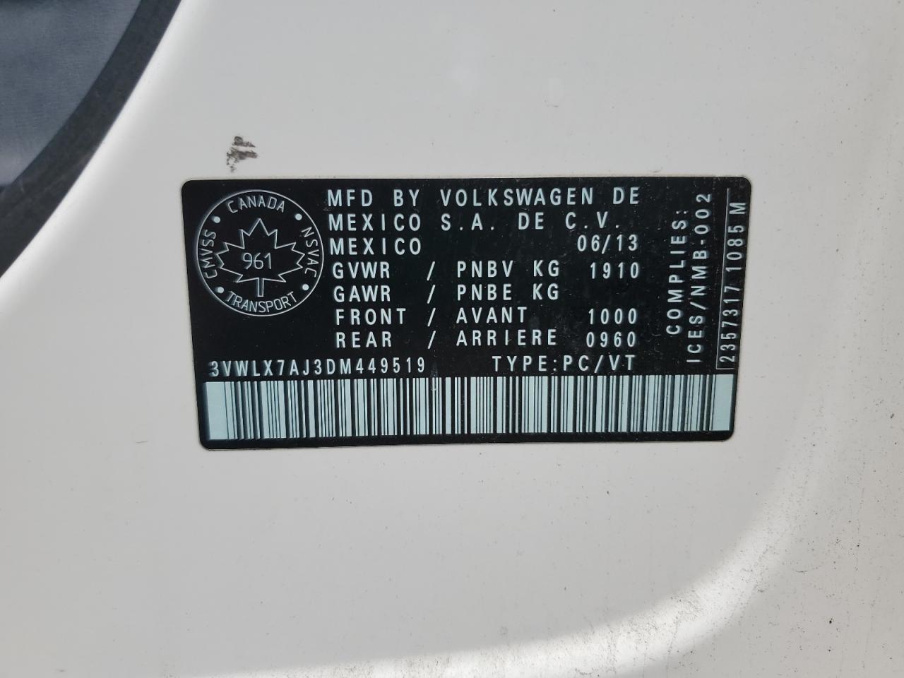 Volkswagen Jetta sel 2013