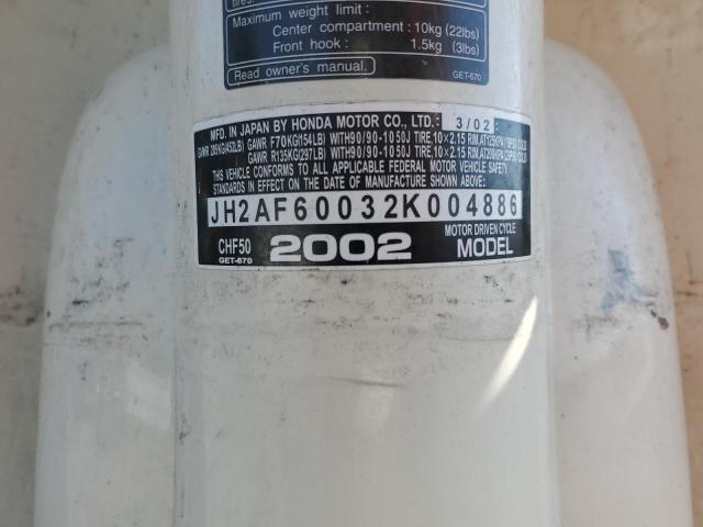 2002 HONDA CHF50 JH2AF60032K004886