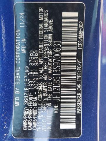 2025 SUBARU BRZ TS JF1ZDBS13S9700631