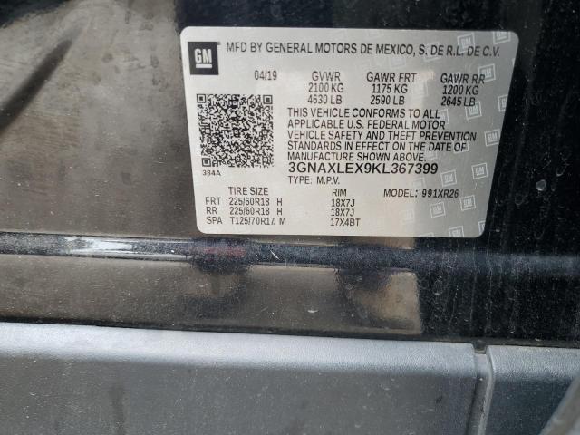 2019 CHEVROLET EQUINOX LT 3GNAXLEX9KL367399
