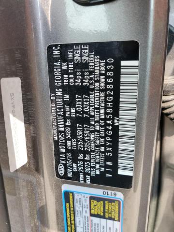 2017 KIA SORENTO LX - 5XYPG4A58HG286830