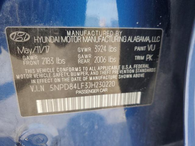 5NPD84LF3JH230220 2018 HYUNDAI ELANTRA
