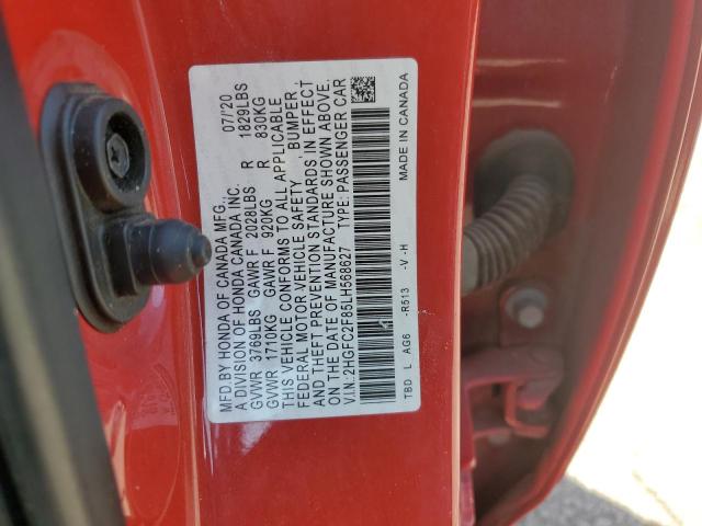 2020 HONDA CIVIC SPOR - 2HGFC2F85LH568627