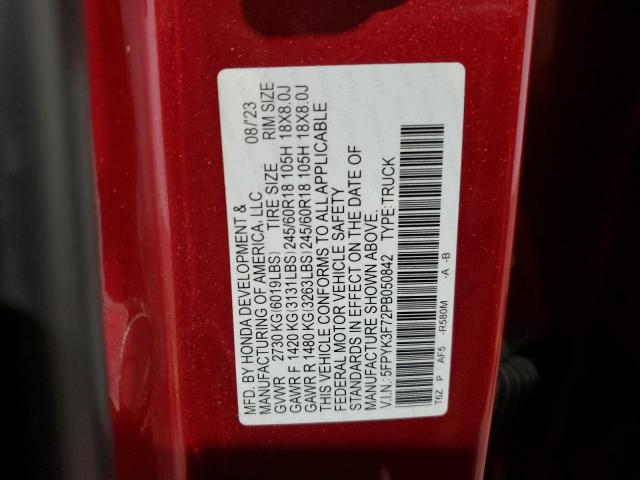 2023 HONDA RIDGELINE 5FPYK3F72PB050842