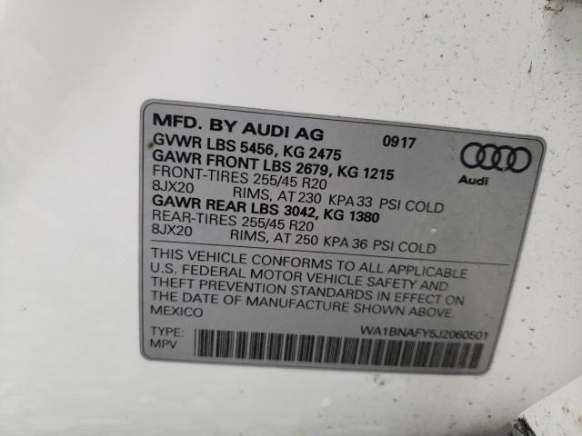 2018 AUDI Q5 PREMIUM - WA1BNAFY5J2060501