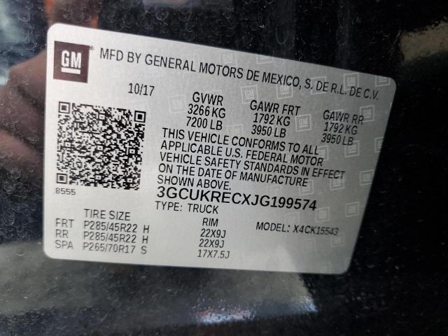 2018 CHEVROLET SILVERADO - 3GCUKRECXJG199574