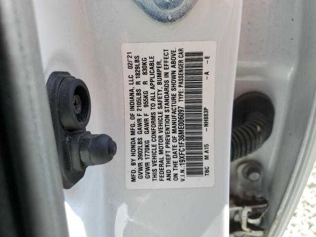 2021 HONDA CIVIC EX 19XFC1F36ME006097