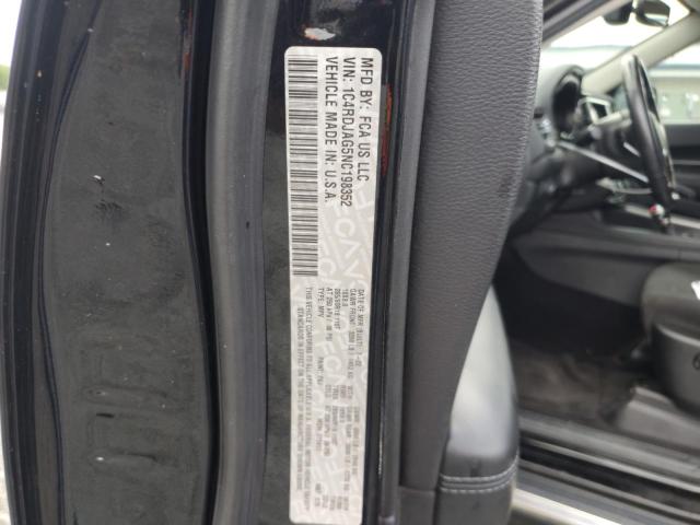 2022 DODGE DURANGO SX 1C4RDJAG5NC198352