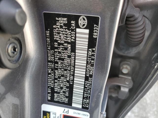 4T1BF1FK0FU980820 2015 TOYOTA CAMRY