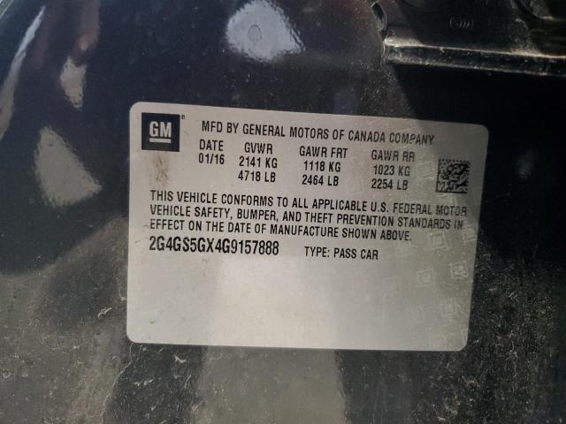 2016 BUICK REGAL PREM 2G4GS5GX4G9157888