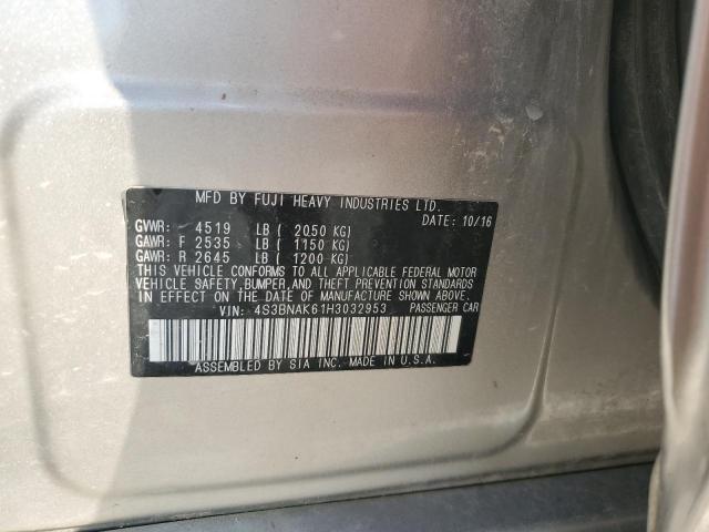 2017 SUBARU LEGACY 2.5 - 4S3BNAK61H3032953