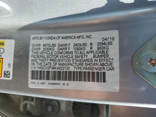 2019 HONDA ACCORD TOU - 1HGCV2F98KA022133