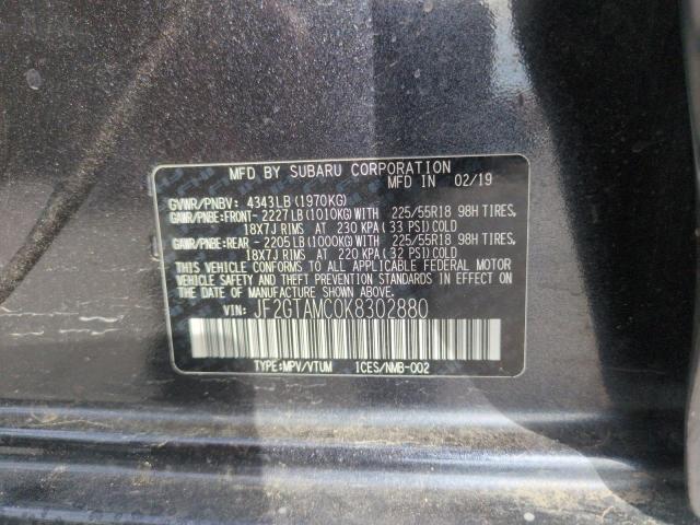 2019 SUBARU CROSSTREK - JF2GTAMC0K8302880