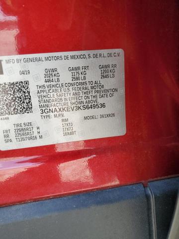 2019 CHEVROLET EQUINOX LT - 3GNAXKEV3KS649536