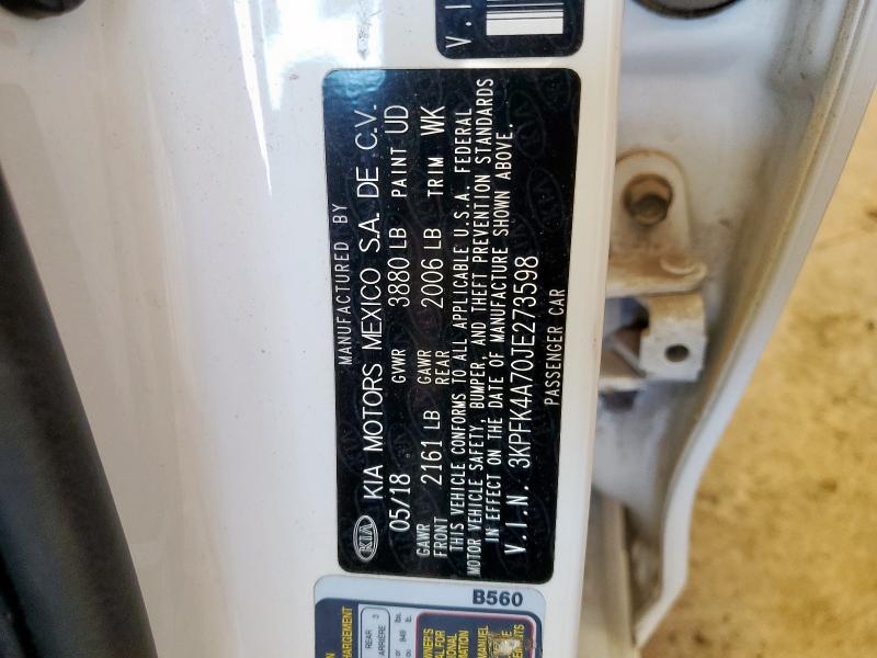 2018 KIA FORTE LX 3KPFK4A70JE273598