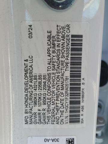 2024 HONDA ACCORD EX 1HGCY1F32RA051781