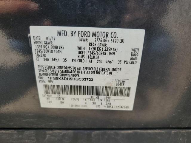 2017 FORD EXPLORER X 1FM5K8DH5HGC03723