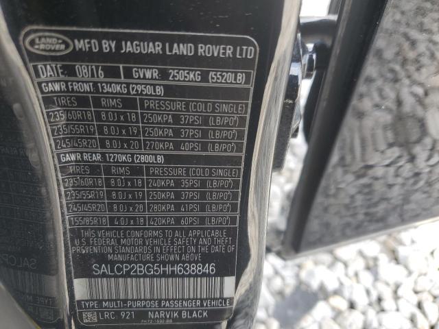 2017 LAND ROVER DISCOVERY - SALCP2BG5HH638846