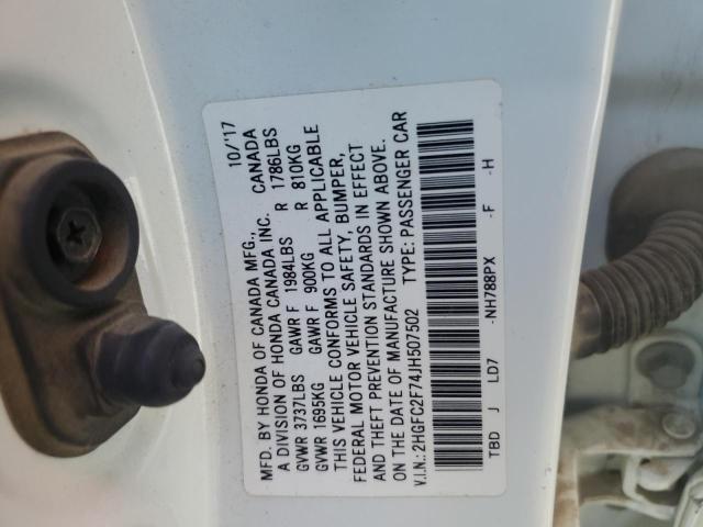 2018 HONDA 1100 2HGFC2F74JH507502