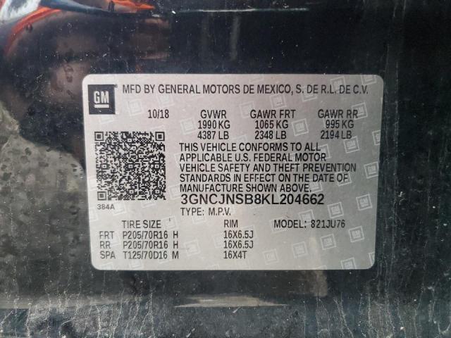2019 CHEVROLET TRAX LS 3GNCJNSB8KL204662