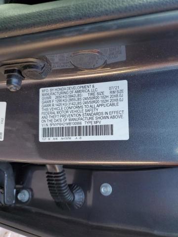 2021 HONDA PILOT SE 5FNYF6H21MB100996