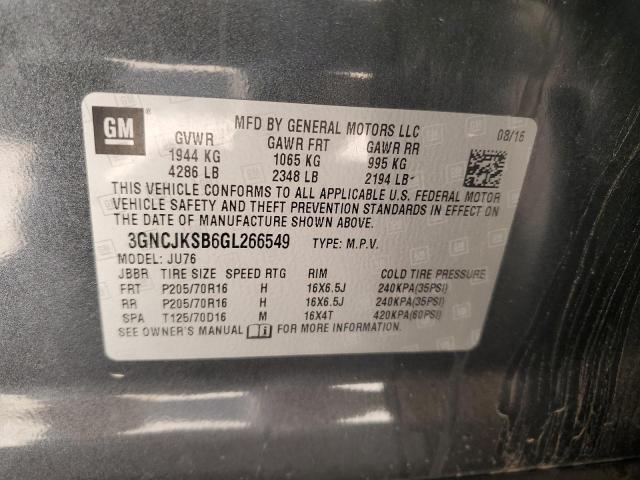 2016 CHEVROLET TRAX LS - 3GNCJKSB6GL266549