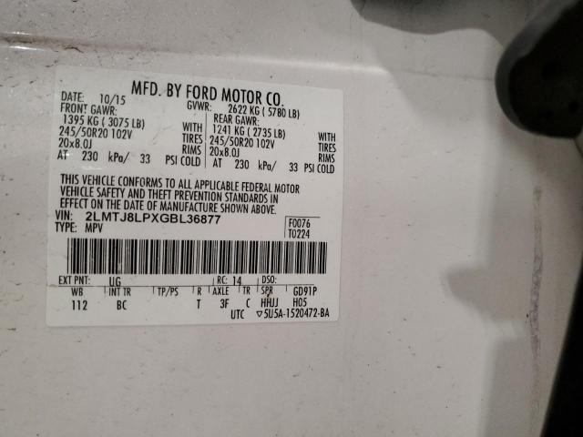 2016 LINCOLN MKX RESERV 2LMTJ8LPXGBL36877