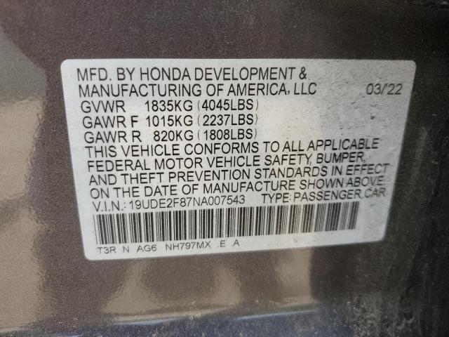 2022 ACURA ILX PREMIU - 19UDE2F87NA007543