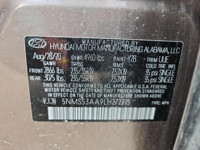 2020 HYUNDAI SANTA FE L 5NMS53AA9LH272215