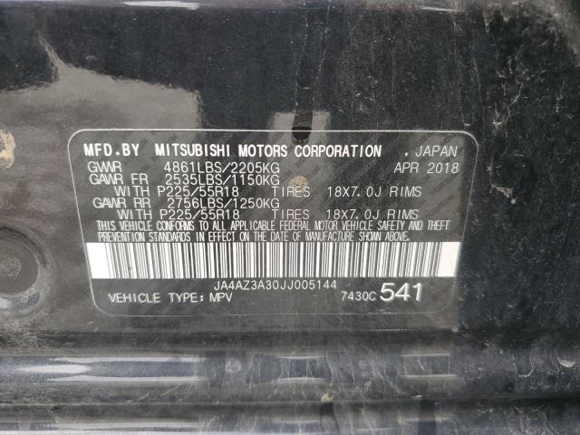 2018 MITSUBISHI OUTLANDER - JA4AZ3A30JJ005144