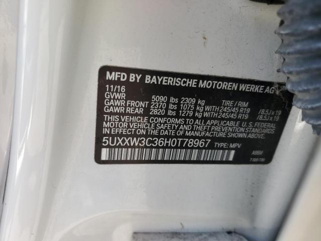 2017 BMW X4 XDRIVE2 5UXXW3C36H0T78967