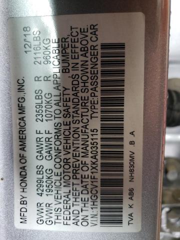 2019 HONDA ACCORD LX - 1HGCV1F1XKA035115
