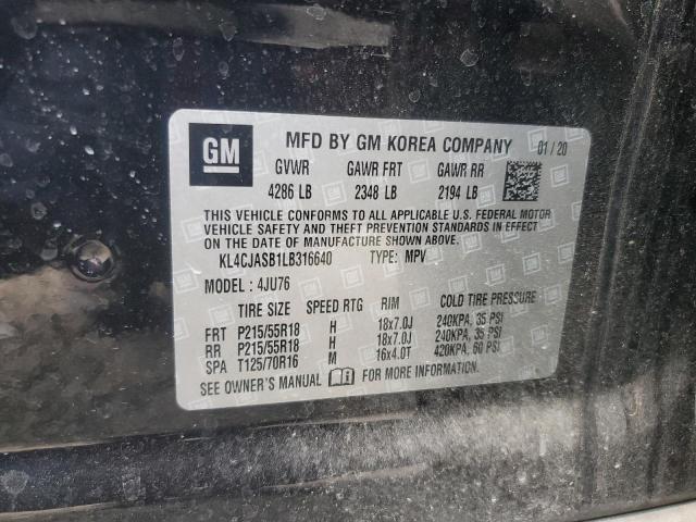 2020 BUICK ENCORE PRE KL4CJASB1LB316640