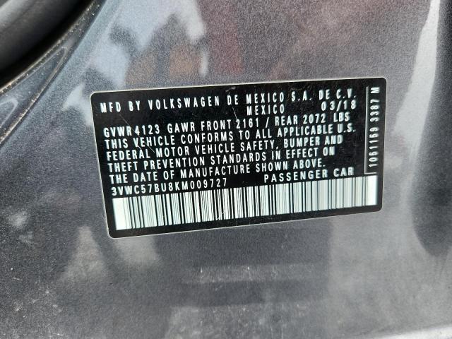2019 VOLKSWAGEN JETTA S 3VWC57BU8KM009727