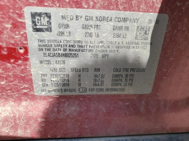 2017 BUICK ENCORE PRE - KL4CJASB4HB025251