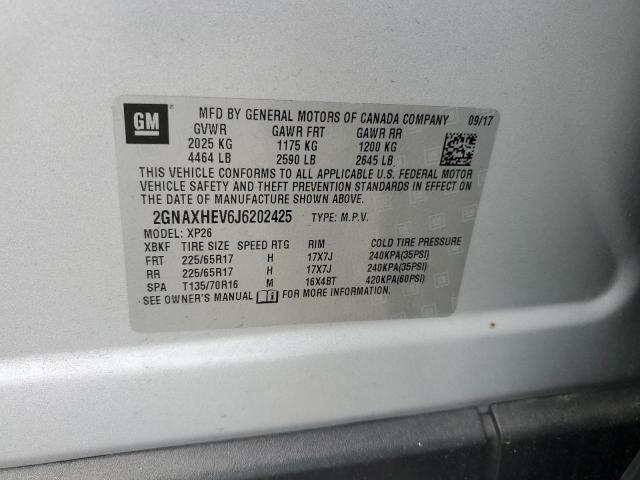 2018 CHEVROLET EQUINOX LS 2GNAXHEV6J6202425