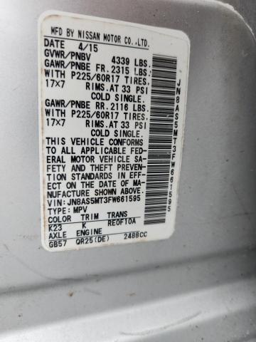 2015 NISSAN ROGUE SELE - JN8AS5MT3FW661595