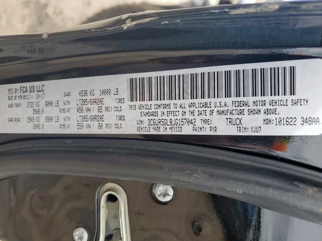 2018 RAM 2500 LONGH 3C6UR5GL8JG157042