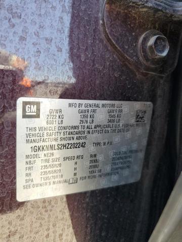 2017 GMC ACADIA SLT 1GKKNNLS2HZ202242