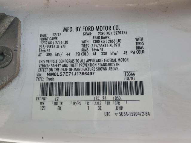 2018 FORD TRANSIT CO - NM0LS7E71J1366497