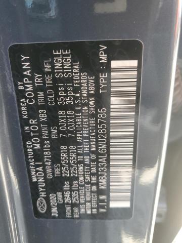 2021 HYUNDAI TUCSON LIM - KM8J33AL6MU285786