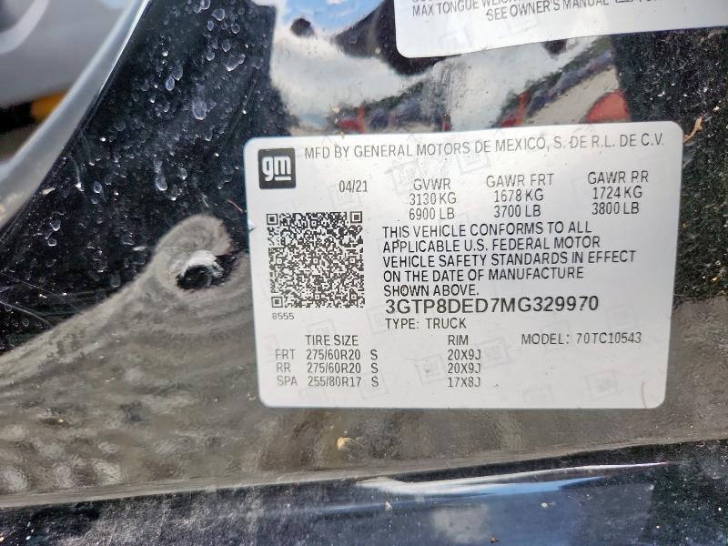 2021 GMC SIERRA C15 3GTP8DED7MG329970