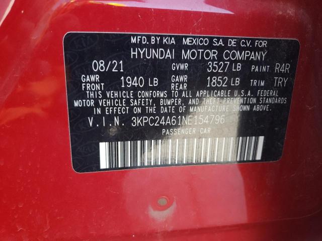 2022 HYUNDAI ACCENT SE - 3KPC24A61NE154796