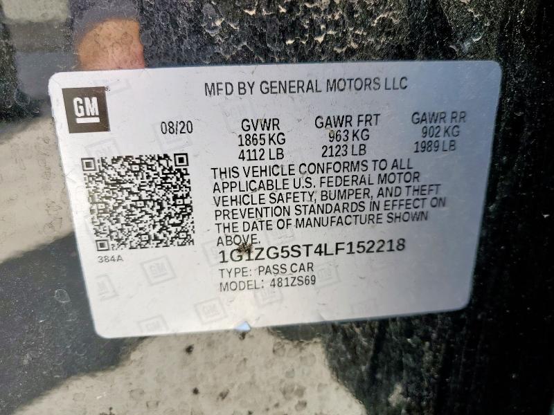 2020 CHEVROLET MALIBU RS 1G1ZG5ST4LF152218