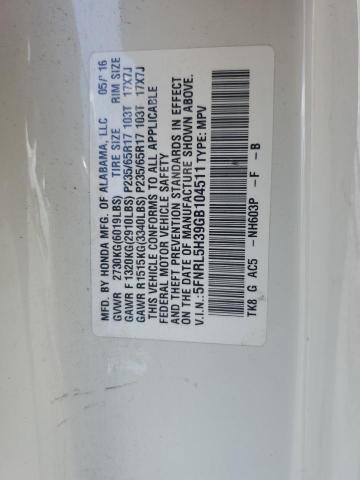 2016 HONDA ODYSSEY SE 5FNRL5H39GB104511