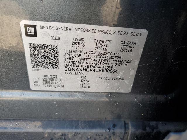 2020 CHEVROLET EQUINOX LS 3GNAXHEV4LS600804