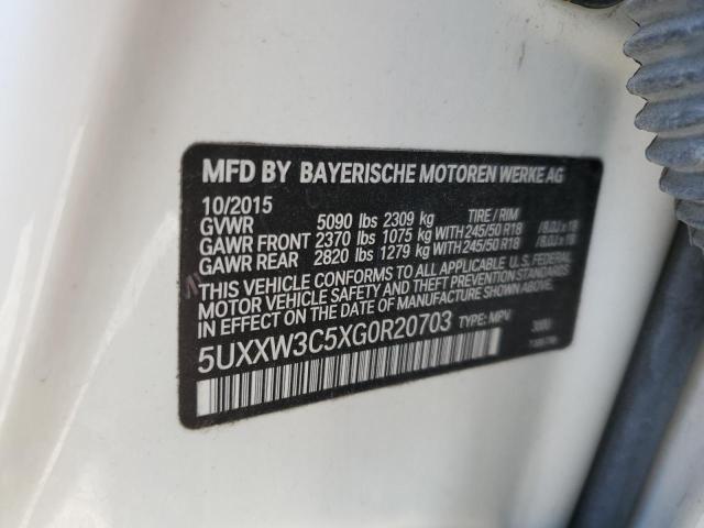 2016 BMW X4 XDRIVE2 5UXXW3C5XG0R20703