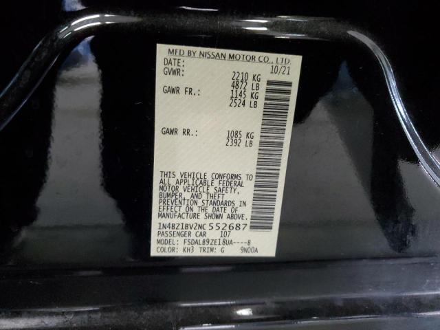 2022 NISSAN LEAF S PLU 1N4BZ1BV2NC552687
