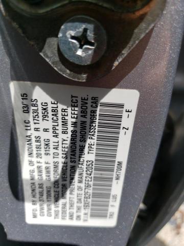 2015 HONDA CIVIC SE 19XFB2F76FE242053